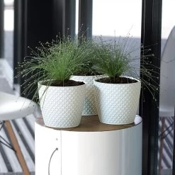 Prosperplast Maceta ORIENT 3,5L 189x189x167 Gris Piedra -Intemperie Jardín Tienda 0b1af626392cadc5