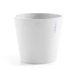 Ecopots Maceta Redonda Amsterdam 25 Pure White - ø 25,4 X H. 24,5 Cm - 9,7 L