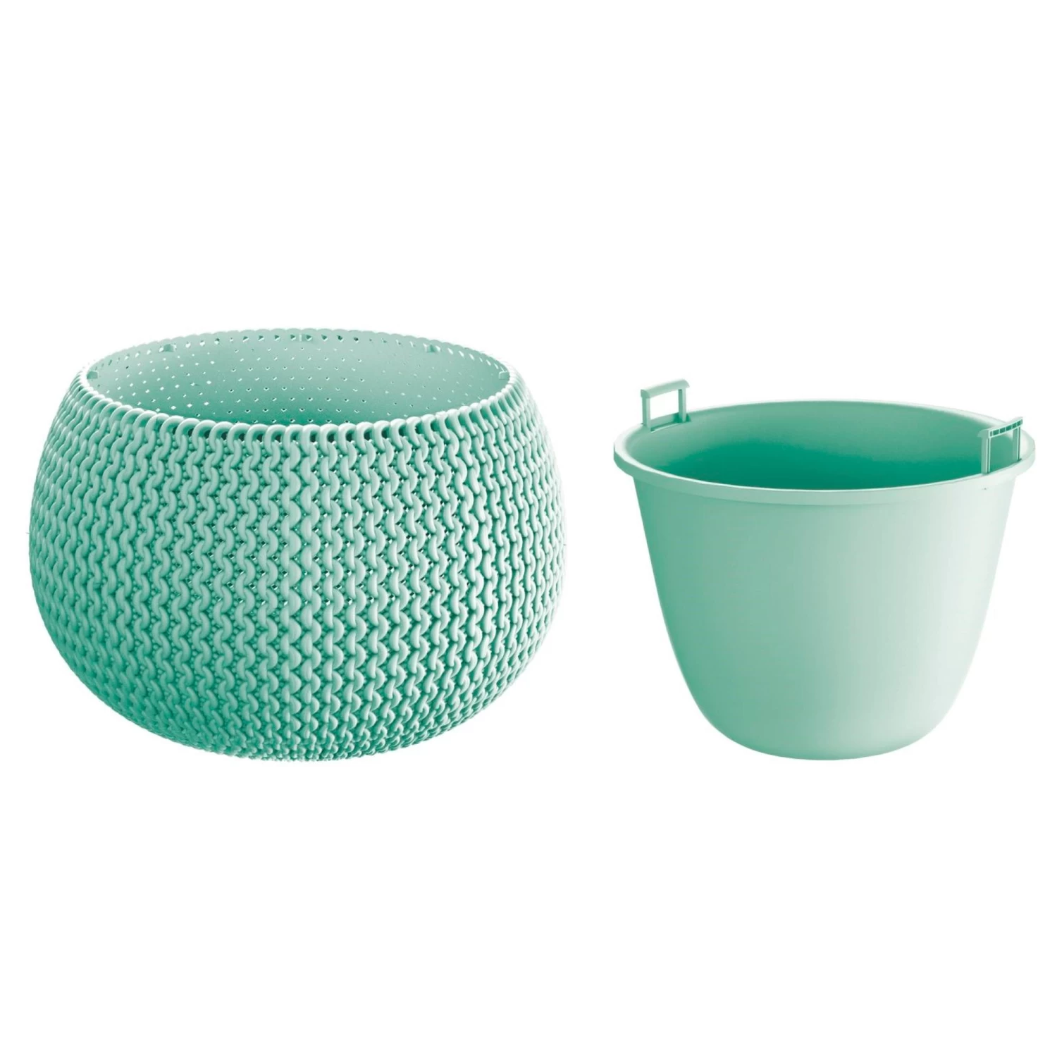 WellHome Pack 3 Macetas Redondas Splofy Bowl 18x18x13 Cm Menta 4 WellHome Pack 3 Macetas Redondas Splofy Bowl 18x18x13 Cm Menta - Imagen 2
