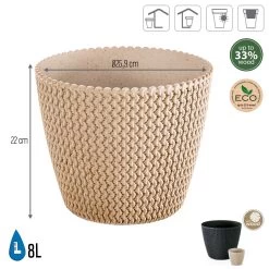 Prosperplast Macetero Ocrlección SPLOFY Wood 25,9cm X25,9cm X22cm Cm 8 L -Intemperie Jardín Tienda 2d621d6c82245710