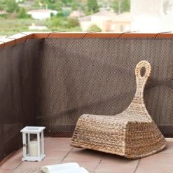 Malla De Ocultación Para Balcón 1 X 3 M Marrón -Intemperie Jardín Tienda 3663602428152 23c BI