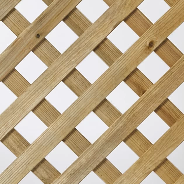 Celosía De Madera Diagonal Con Marco 1,83 X 0,61 M 4 Celosía De Madera Diagonal Con Marco 1,83 X 0,61 M - Imagen 2