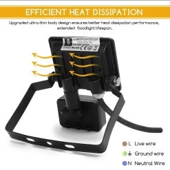 20W Foco LED Con Sensor Movimiento ,1800LM, IP65, 4000K, Aigostar -Intemperie Jardín Tienda 3cba084b3a1fa757