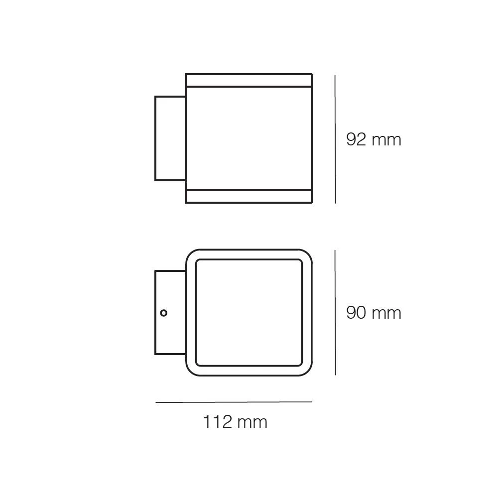 Aplique De Exterior LED Torino 2 Luces Blanco Con Forma De Cubo IP54 Wonderlamp 8 Aplique De Exterior LED Torino 2 Luces Blanco Con Forma De Cubo IP54 Wonderlamp - Imagen 6