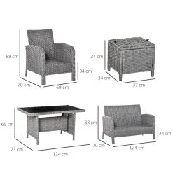 Conjunto De Mueble Outsunny 860-136 10 Conjunto De Mueble Outsunny 860-136 -Intemperie Jardín Tienda 3f60a25f4a21e4f8