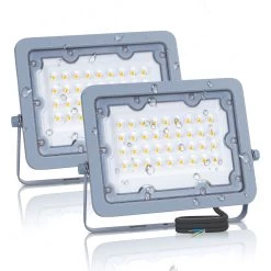 Aigostar Focos LED Exterior 30W, 3000K 2450LM, IP65, 2 Piezas