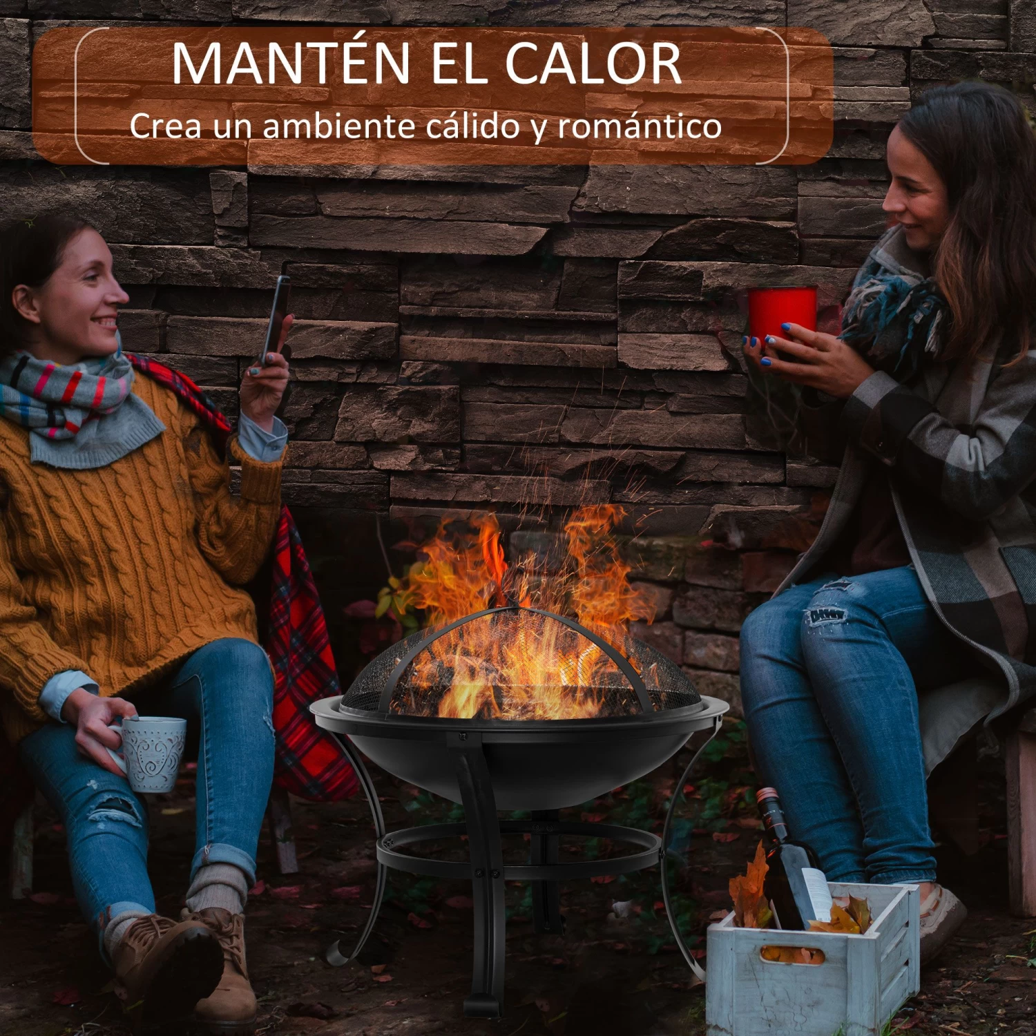 Brasero Exterior Outsunny 842-230 6 Brasero Exterior Outsunny 842-230 - Imagen 4