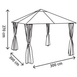 Carpa De Acero Gris Shamal 2,7 X 3 X 3 M 13 Carpa De Acero Gris Shamal 2,7 X 3 X 3 M -Intemperie Jardín Tienda 5059340125435 26c BI