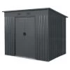 Caseta Exterior Gris Antracita 199x238x193 Cm Blooma -Intemperie Jardín Tienda 5059340326191 21c bi