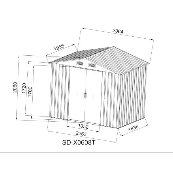 Caseta De Metal 206x236x196 Cm Y 4,15 M² 9 Caseta De Metal 206x236x196 Cm Y 4,15 M² - Imagen 7