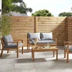 Panel Ocultación Madera Skimia V2 Marrón 180x60 Cm 11 Panel Ocultación Madera Skimia V2 Marrón 180x60 Cm -Intemperie Jardín Tienda 5059340668918 21c BI