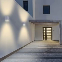 Aplique De Exterior LED Torino 2 Luces Blanco Con Forma De Cubo IP54 Wonderlamp 12 Aplique De Exterior LED Torino 2 Luces Blanco Con Forma De Cubo IP54 Wonderlamp -Intemperie Jardín Tienda 5ffde6ec7eda3da1