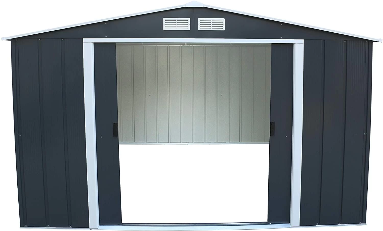 CASETA COBERTIZO METAL JARDIN ECO 10X12 GRIS DURAMAX 4 CASETA COBERTIZO METAL JARDIN ECO 10X12 GRIS DURAMAX - Imagen 2