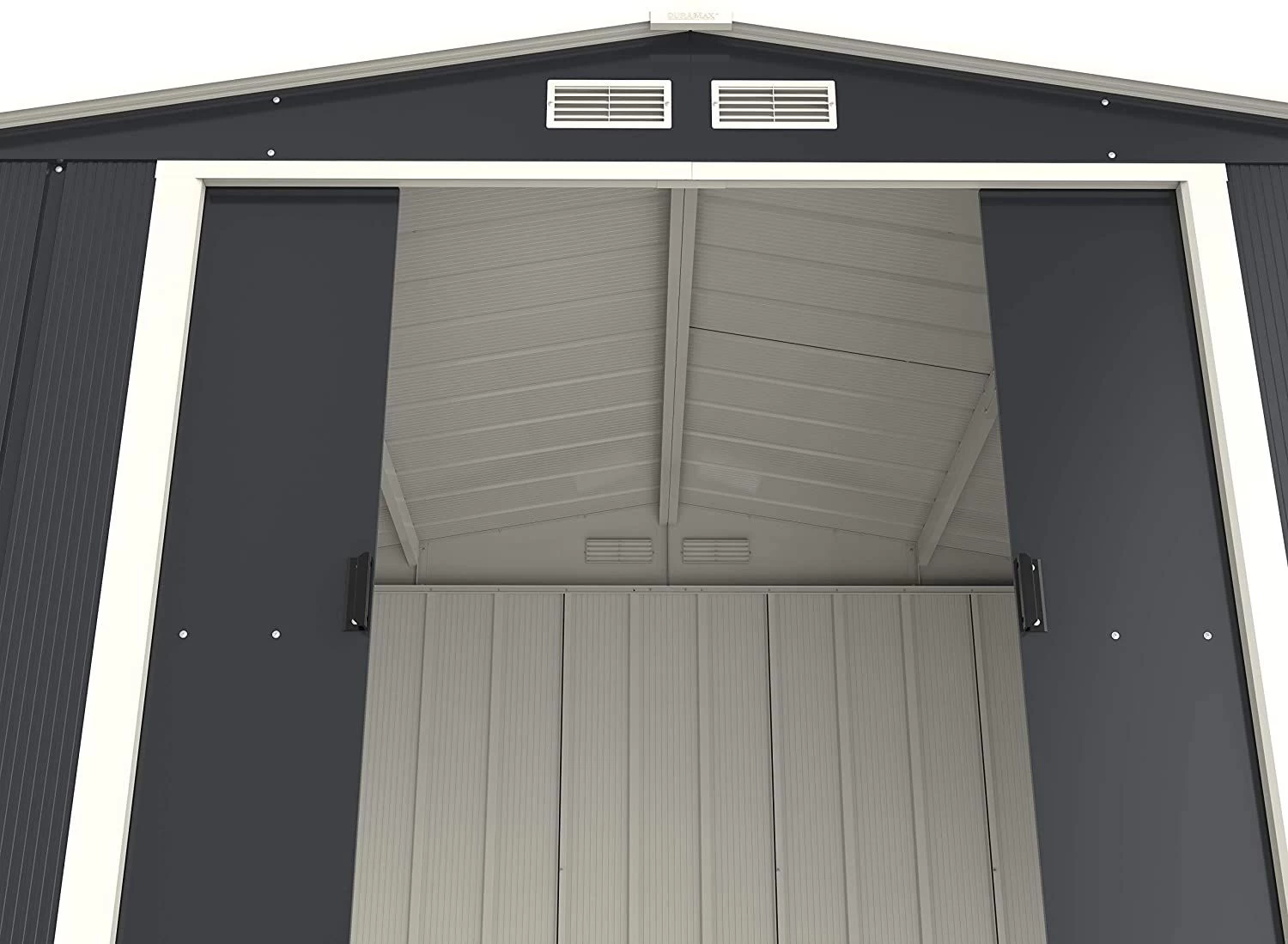 CASETA COBERTIZO METAL JARDIN ECO 10X12 GRIS DURAMAX 6 CASETA COBERTIZO METAL JARDIN ECO 10X12 GRIS DURAMAX - Imagen 4