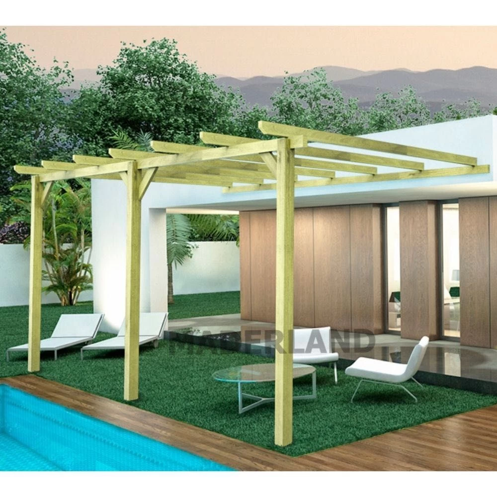 Pérgola Maciza Adosada - OVIEDO AD. 300x300cm 3 Pérgola Maciza Adosada - OVIEDO AD. 300x300cm