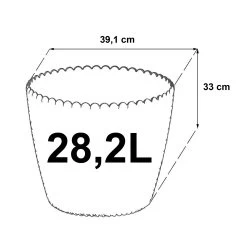 Prosperplast Maceta Redonda 28,2L Maceta Splofy De Plastico Color Menta, Ø39,1 X33 Cm -Intemperie Jardín Tienda 6385387c848f47.41978907