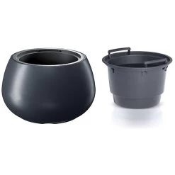 Prosperplast Maceta HEOS 18L., Con Depósito, 370x370x230, Color Antracita -Intemperie Jardín Tienda 638540cbd3eba6.76982309