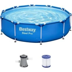Bestway Piscina Steel Pro + Depuradora 305x76 Cm 56679
