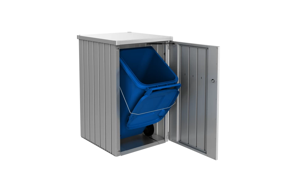 CASETA CONTENEDOR DE BASURA METALICO BIOHORT ALEX COLOR GRIS OSCURO 3 CASETA CONTENEDOR DE BASURA METALICO BIOHORT ALEX COLOR GRIS OSCURO