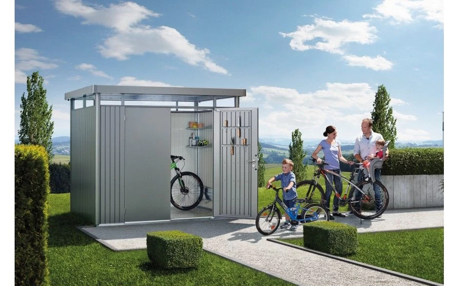 CASETA METALICA BIOHORT JARDIN HIGHLINE H1 DOBLE PUERTA COLOR GRIS OSCURO 4 CASETA METALICA BIOHORT JARDIN HIGHLINE H1 DOBLE PUERTA COLOR GRIS OSCURO - Imagen 2