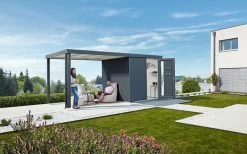 CASETA METALICA BIOHORT JARDIN NEO 2C COLOR GRIS CUARZO -Intemperie Jardín Tienda 63896882c6e625.69331885