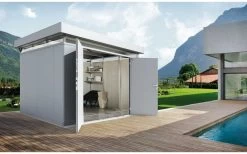 CASETA METALICA BIOHORT JARDIN CASANOVA 3X5 COLOR PLATA