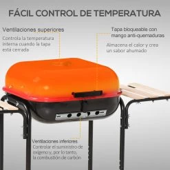 Barbacoa De Carbón Outsunny 846-043 11 Barbacoa De Carbón Outsunny 846-043 -Intemperie Jardín Tienda 6870053567c71178