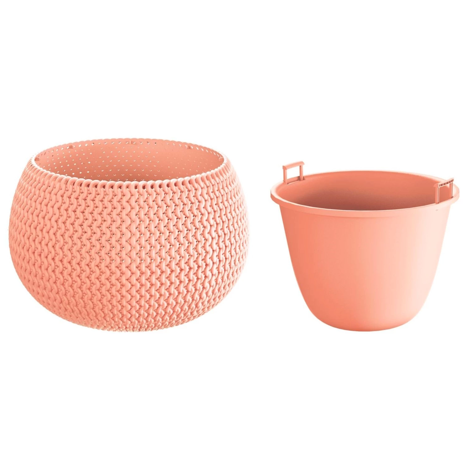 WellHome Pack 3 Macetas Redondas Splofy Bowl 18x18x13 Cm Melocoton 4 WellHome Pack 3 Macetas Redondas Splofy Bowl 18x18x13 Cm Melocoton - Imagen 2