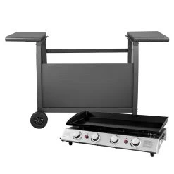 Plancha De Gas Valencia - 4 Quemadores 10kw + Carrito -Intemperie Jardín Tienda 7529395a57e53ca0