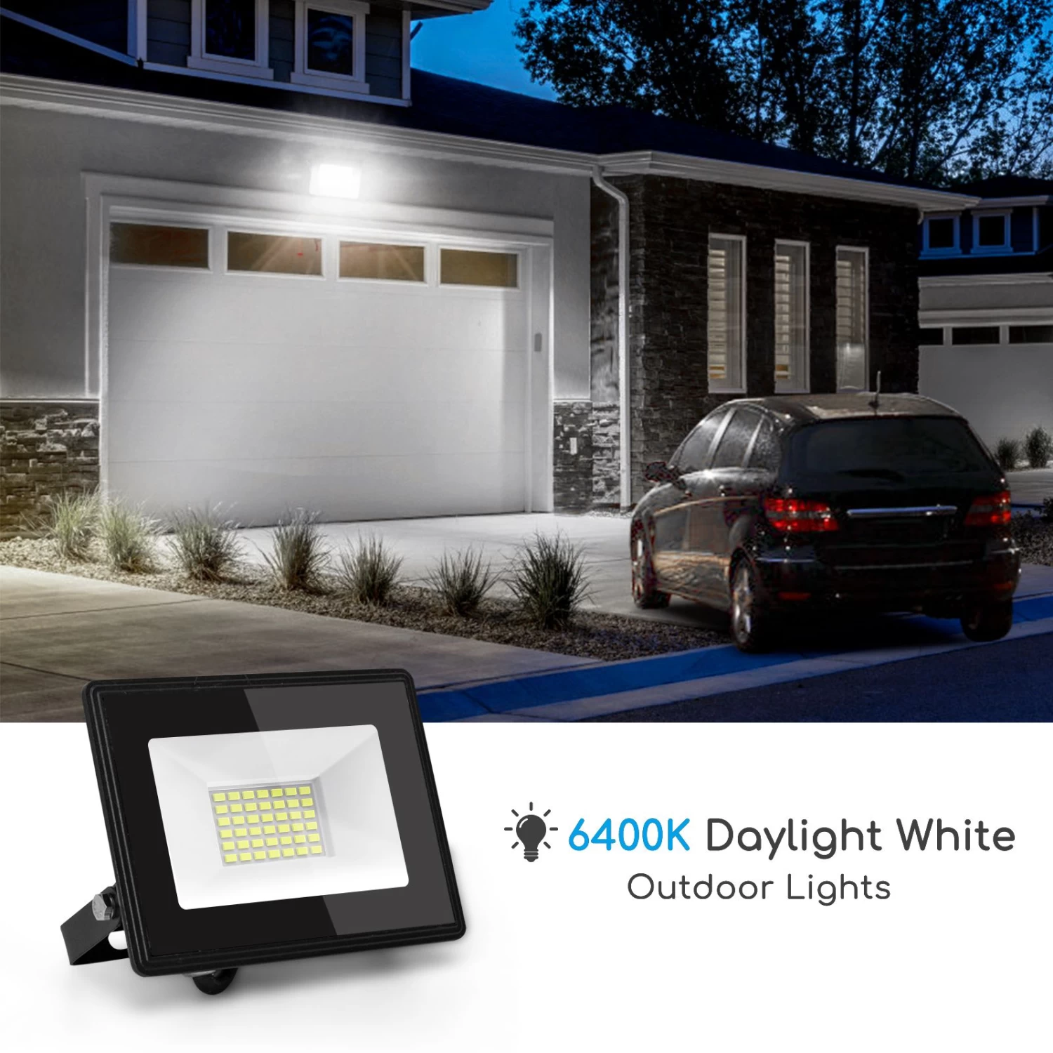 Aigostar Foco Led Exterior 30w 3160lm, IP65,Proyector Exterior 6500K 5 Aigostar Foco Led Exterior 30w 3160lm, IP65,Proyector Exterior 6500K - Imagen 3