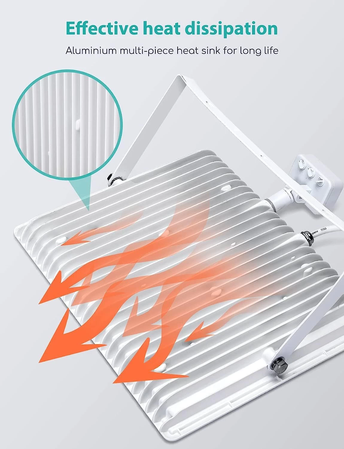 Aigostar 100W Foco LED Con Sensor Movimiento PIR, 10950LM IP65 6400K 6 Aigostar 100W Foco LED Con Sensor Movimiento PIR, 10950LM IP65 6400K - Imagen 4