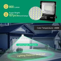 Aigostar Foco Proyector Led Solar Con Mando A Distancia,100w,6500k Ip66,2m 9 Aigostar Foco Proyector Led Solar Con Mando A Distancia,100w,6500k Ip66,2m -Intemperie Jardín Tienda 850370edce83d86a