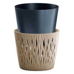 Prosperplast Macetero Ocre,con Depósito SANDY ROUND 26,2x26,2x22,2cm7,9 L 11 Prosperplast Macetero Ocre,con Depósito SANDY ROUND 26,2x26,2x22,2cm7,9 L -Intemperie Jardín Tienda 8aeb60d214538432