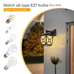 Aigostar Aplique Pared Exterior,GU10 Antracita Aluminio Up Down Lámpara -Intemperie Jardín Tienda 91bf737c29d5cbfd