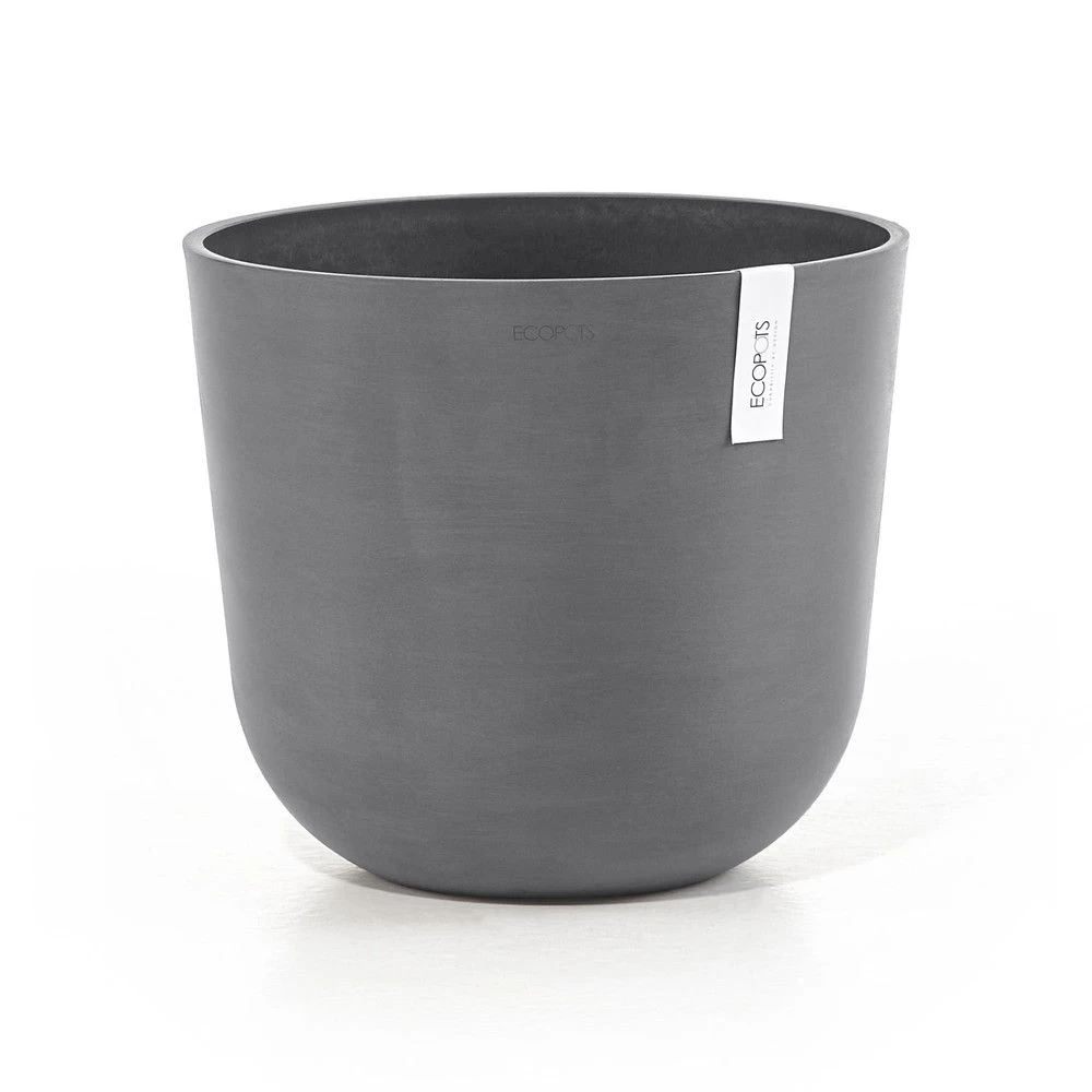Ecopots Maceta Redonda Oslo 35 Gris - ø 35 X H. 30,5 Cm - 21,7 L 3 Ecopots Maceta Redonda Oslo 35 Gris - ø 35 X H. 30,5 Cm - 21,7 L