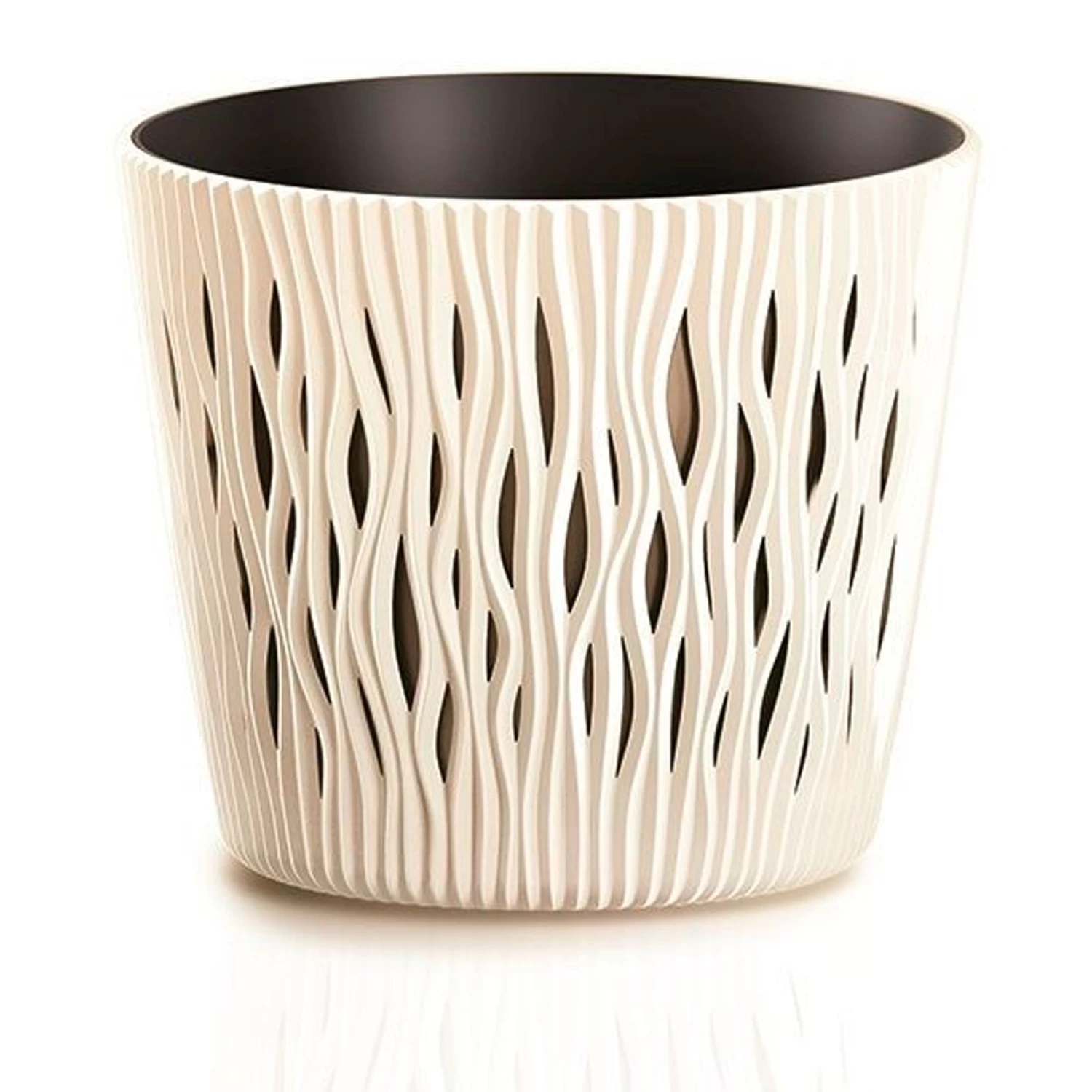 WellHome Set 2 Macetas Plástico Sandy Round Crema - 26,2x26,2x22,2cm 6 WellHome Set 2 Macetas Plástico Sandy Round Crema - 26,2x26,2x22,2cm - Imagen 4