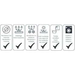 Conjunto De Jardín Akoa 13 Conjunto De Jardín Akoa -Intemperie Jardín Tienda Pictos resistenteamanchas hidrofugo resistenteoxidacion UV fundasextraibles lavablemaquina