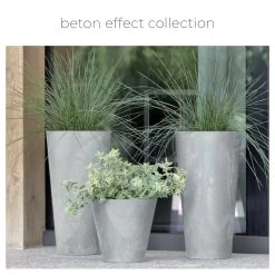 Prosperplast Maceta TUBUS BETON EFFECT 28,5L 400x400x373 Marengo -Intemperie Jardín Tienda a1d0f8c0e0556fce