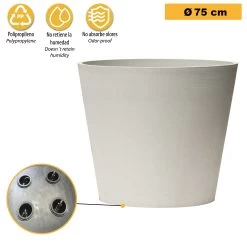 Maceta Tipo Truncado Ø 75 Cm CON RUEDAS Para Facilitar Su Traslado -Intemperie Jardín Tienda a71522498e0f74eb