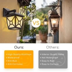 Aigostar Aplique Pared Exterior,GU10 Antracita Aluminio Up Down Lámpara -Intemperie Jardín Tienda af5bb87085a4c92a