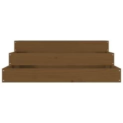 VIDAXL Jardinera Madera Maciza De Pino Marrón Miel 78x78x27 Cm -Intemperie Jardín Tienda b0d911fb89764d39