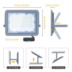 Foco Led Exterior 50w，4500LM，IP65, 4000K, 2 Piezas Aigostar -Intemperie Jardín Tienda b1da56d7c62e6a26