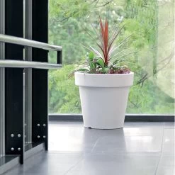 Prosperplast Maceta LEXO ROUND 212L 800x800x740 Gris Piedra -Intemperie Jardín Tienda b6811582d21d5f0b