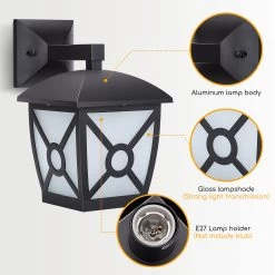 Aigostar Aplique Pared Exterior,GU10 Antracita Aluminio Up Down Lámpara -Intemperie Jardín Tienda b9412994d79c12bc