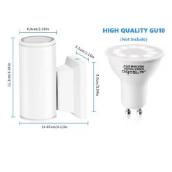 Aigostar Aplique Pared Exterior, GU10 Antracita Aluminio, IP65, Blanco 10 Aigostar Aplique Pared Exterior, GU10 Antracita Aluminio, IP65, Blanco -Intemperie Jardín Tienda bdc40d0518f09b06