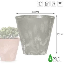 Prosperplast Maceta TUBUS BETON EFFECT 28,5L 400x400x373 Hormigón -Intemperie Jardín Tienda bf359ed28c28ebf4