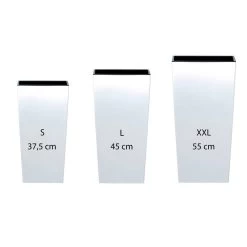 WellHome Pack 3 Macetas Altas Urbi Square Blanco 11,4/19/35 L