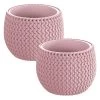 WellHome Pack 2 Macetas Redondas Splofy Bowl 18x18x13 Cm Violeta -Intemperie Jardín Tienda c364e61da5492a02