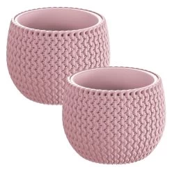 WellHome Pack 2 Macetas Redondas Splofy Bowl 18x18x13 Cm Violeta