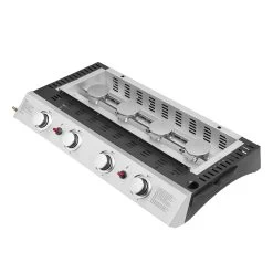 Plancha De Gas VALENCIA - 4 Quemadores 10kW -Intemperie Jardín Tienda c505683fadad09fb